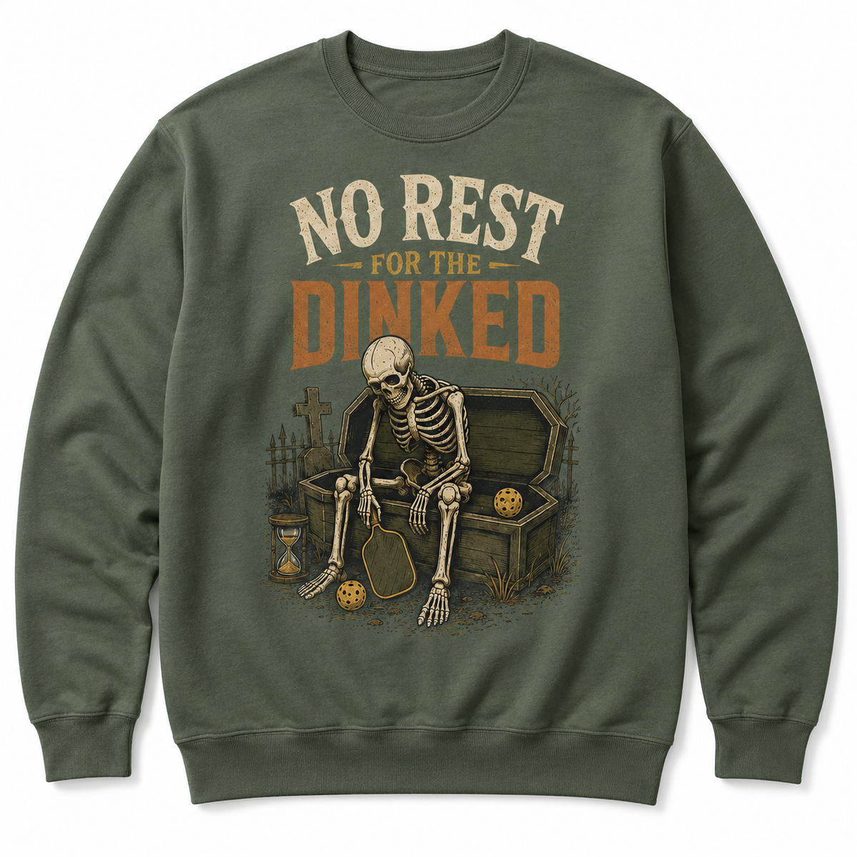 No Rest for the Dinked Pickleball Halloween Skeleton Shirt