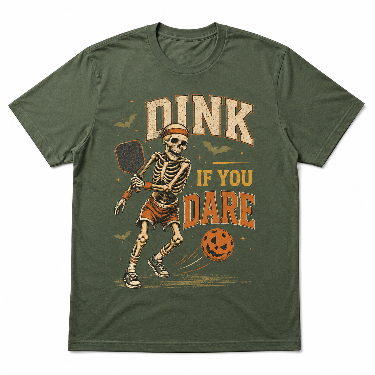 Dink If You Dare Pickleball Halloween Skeleton Shirt
