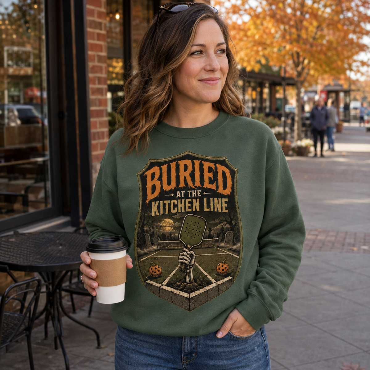 Buried at the Kitchen Line Pickleball Halloween Shirt